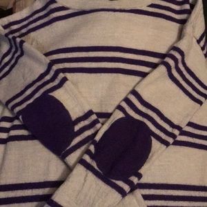 J crew  light grey sweater with elbow patches